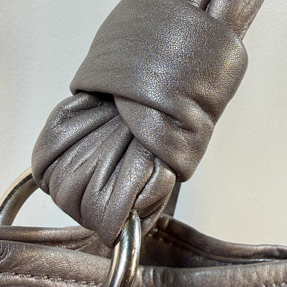 COACH Parker Hippie Gray Leather Shoulder Bag Purse F13416 Medium Pleated - Picture 14 of 14